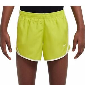 Nike Girls' Dri-Fit Tempo Running Shorts Lined Lime Green Size L NWT